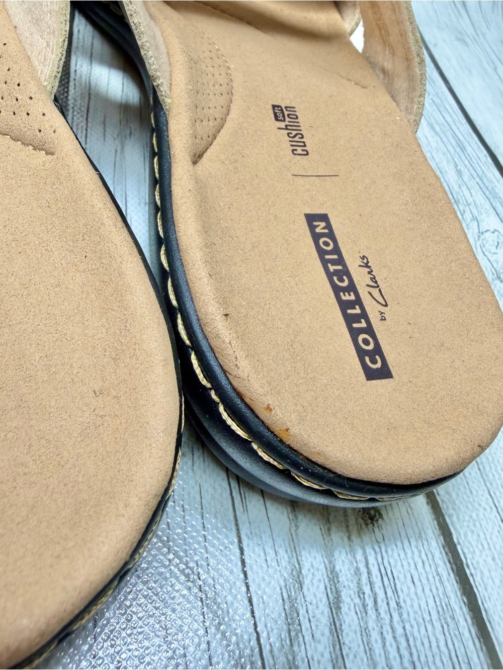 BRAND NEW Size 12 Clarks Leisa Spring slide sandals Rose Gold - Picture 4 of 8